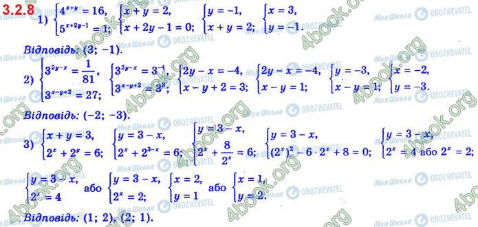 ГДЗ Алгебра 11 клас сторінка 3.2.8 (1-3)